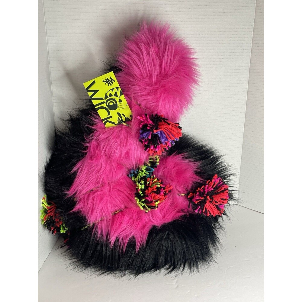 Wick Monster Furry Plush Neck Scarf Accessory Rave NEW